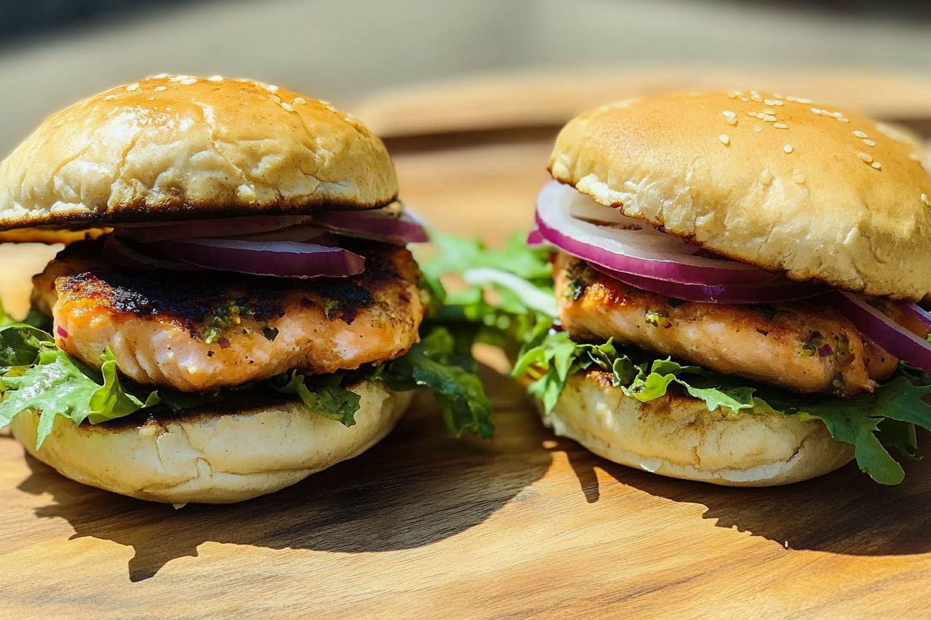 Hamburguesas de salmón fáciles