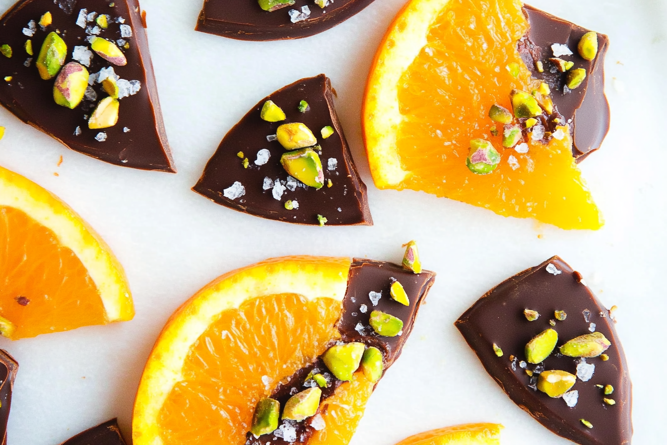 Laranja com Chocolate e Pistachos