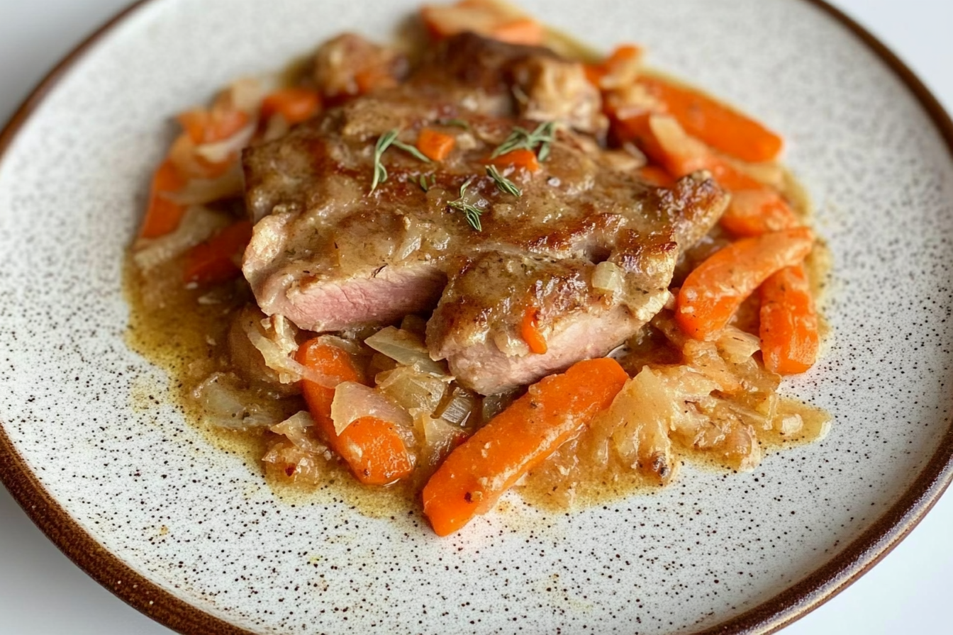 Lomo de cerdo con zanahoria