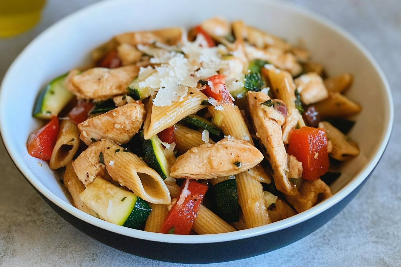 Massa Integral com Frango e Legumes