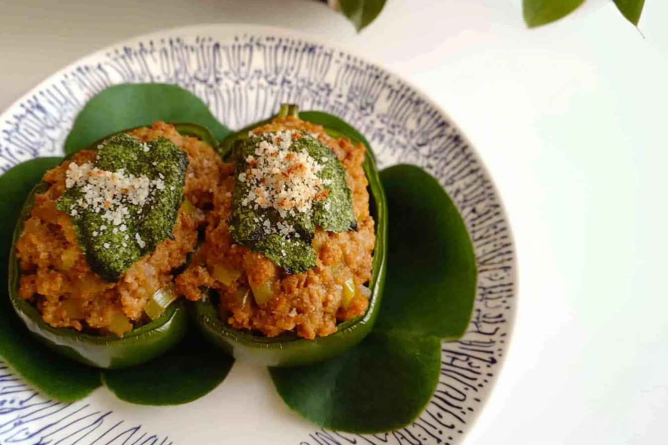 Pimentão Verde Recheado com Carne
