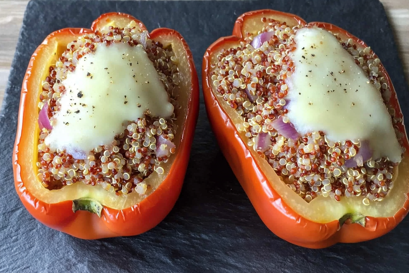 Pimientos rellenos de quinua y carne