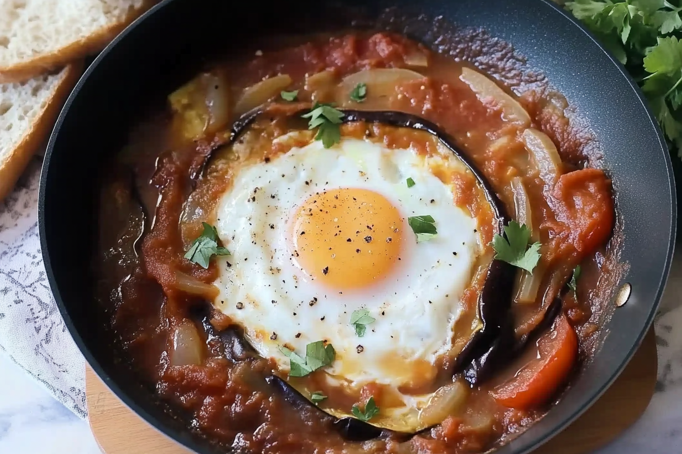 Refogado de berinjela com tomate