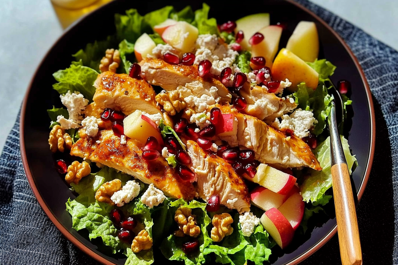 Salada de frango com romã