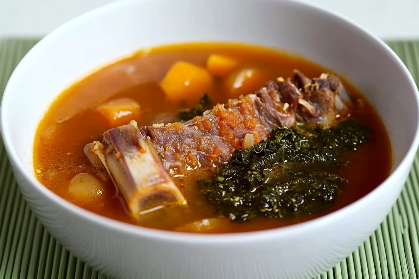 Sopa de verduras com costela