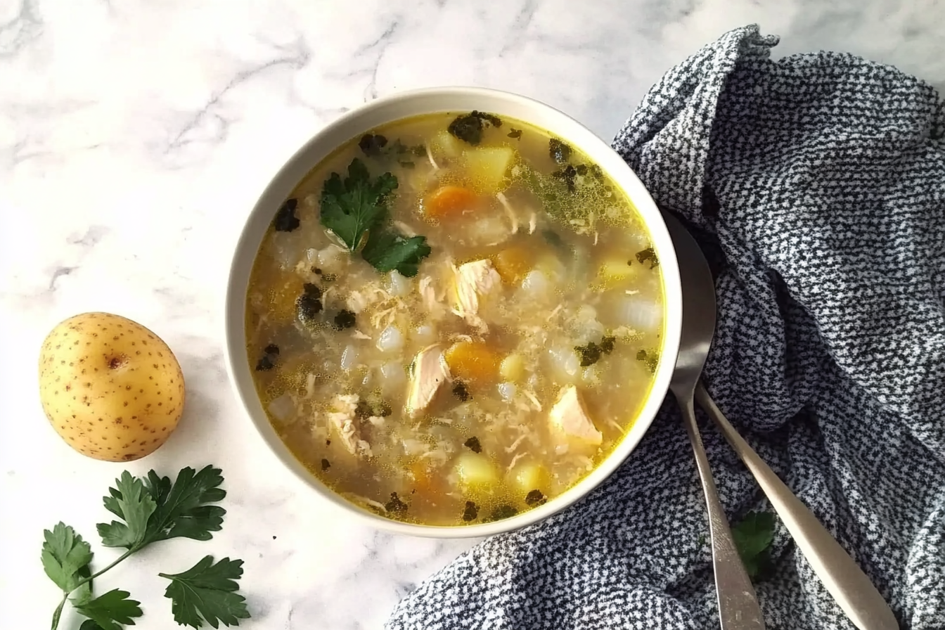 Sopa reconfortante de pollo