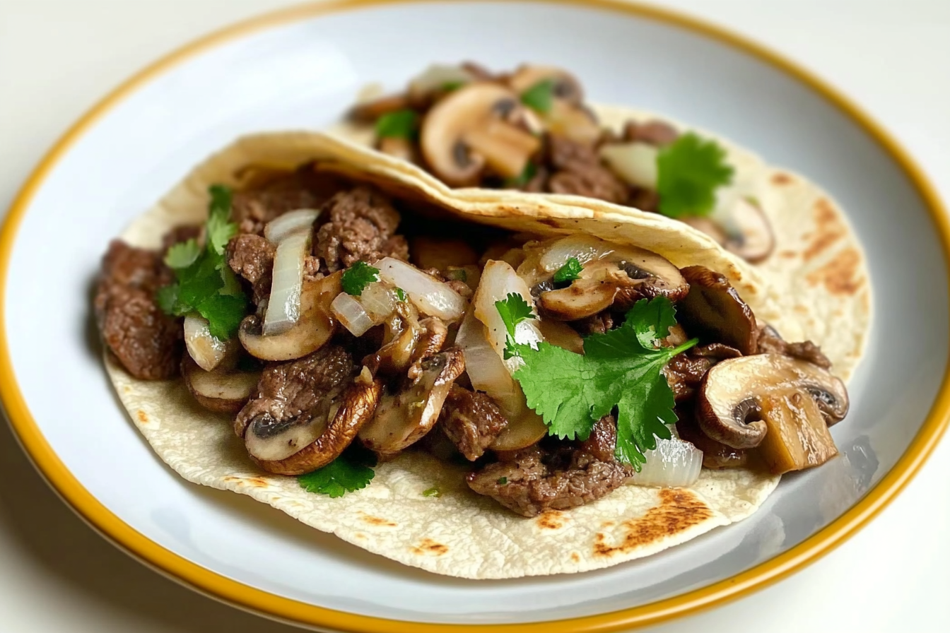 Tacos de Carne com Champignons