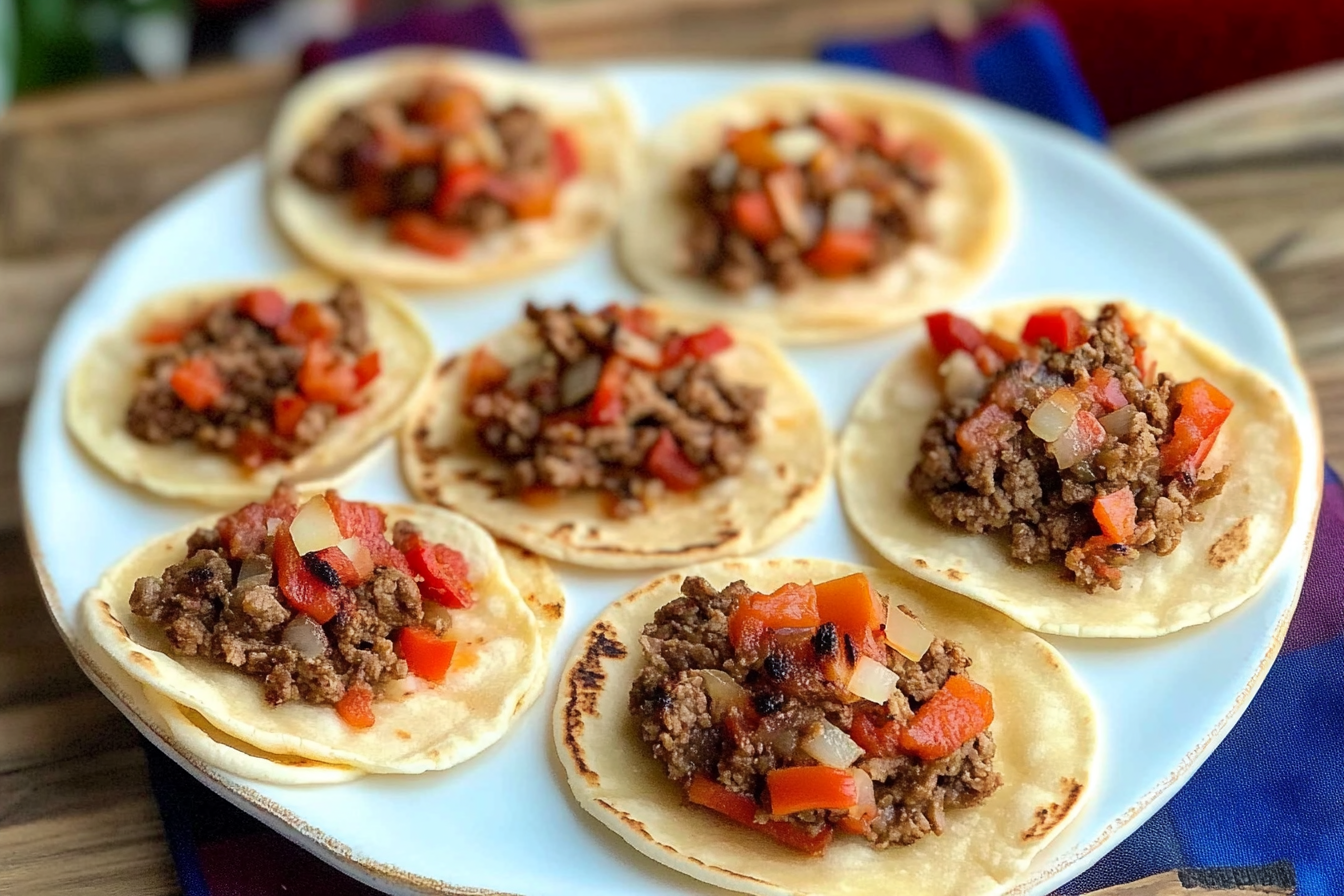Tacos de Carne com Pimiento