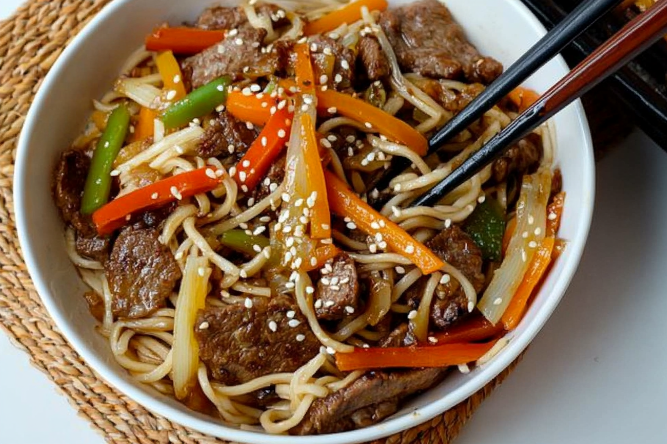 Tigela de Noodles com Carne