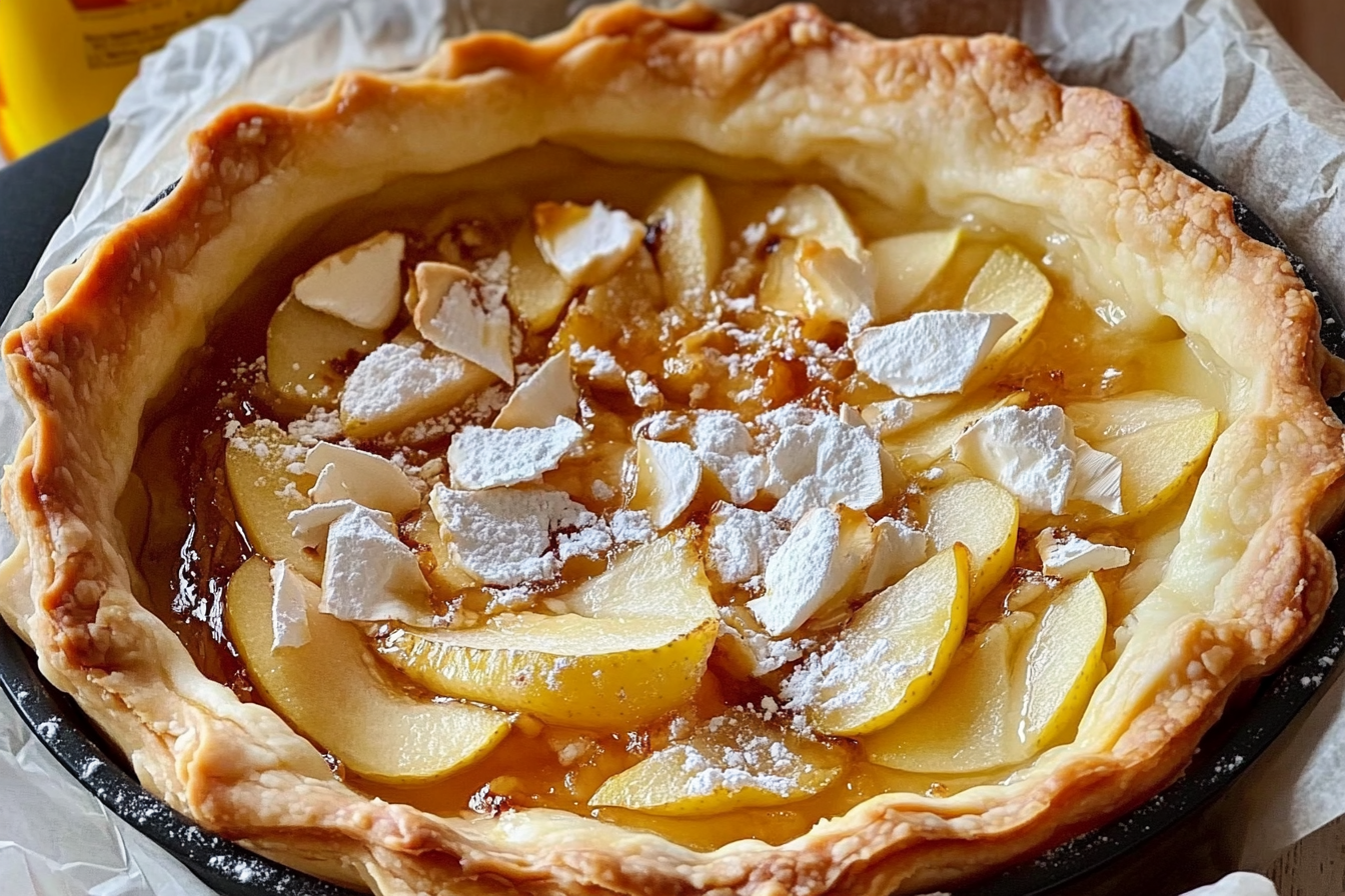 Torta de peras com queijo