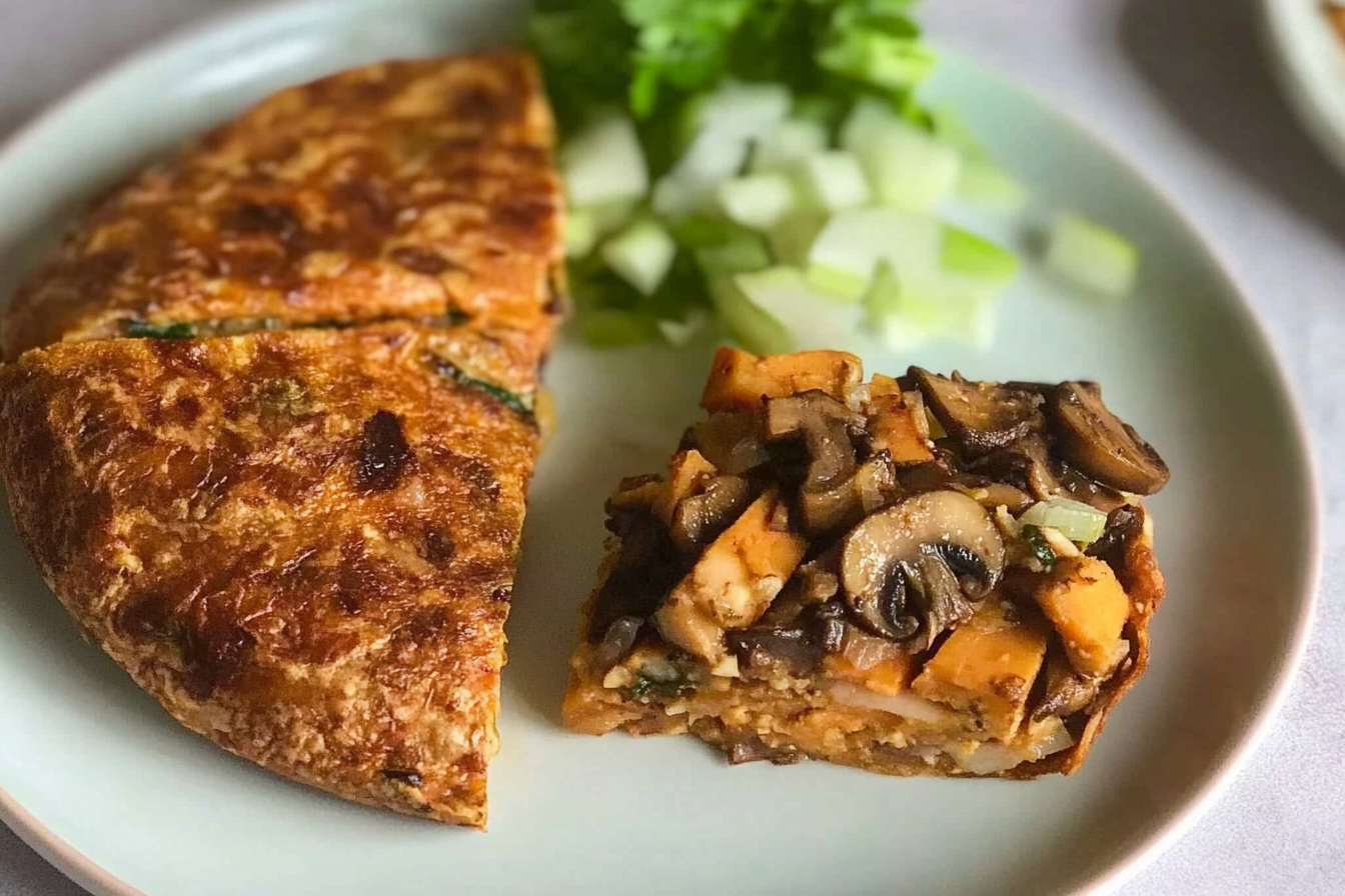 Tortilha de batata com champignons