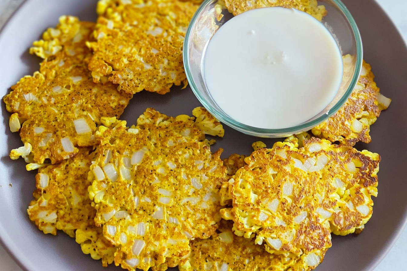 Tortitas de coliflor al curry