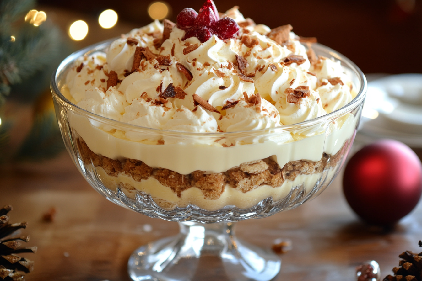 Trifle de Eggnog e Ambrosia