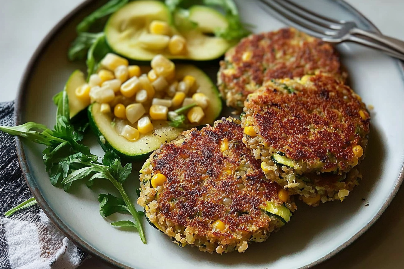 Hamburguesas de calabacín y lentejas