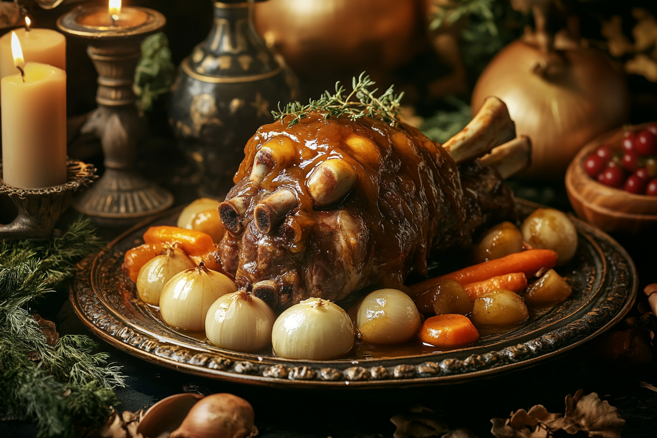 Jarrets de cordeiro à mostarda