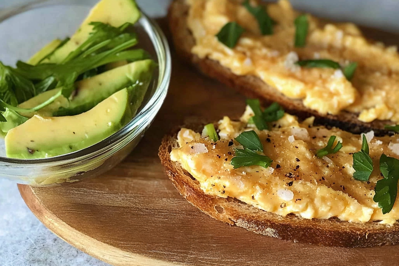 Ovos mexidos com queijo
