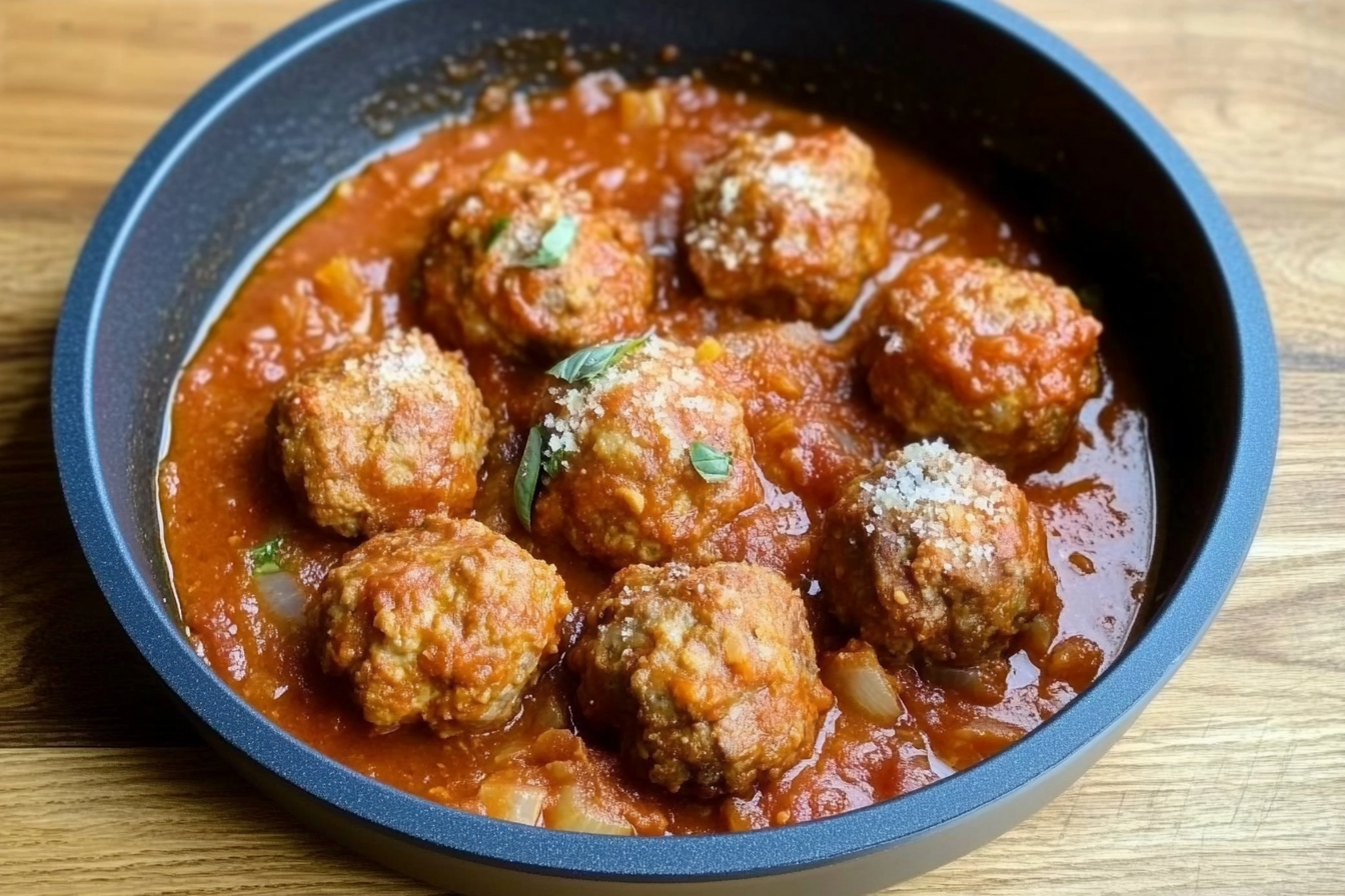 Almôndegas com molho de tomate