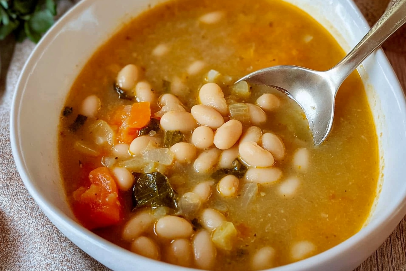 Alubias blancas con longaniza