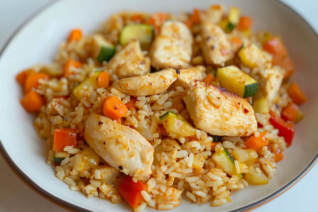 Arroz com Frango e Legumes