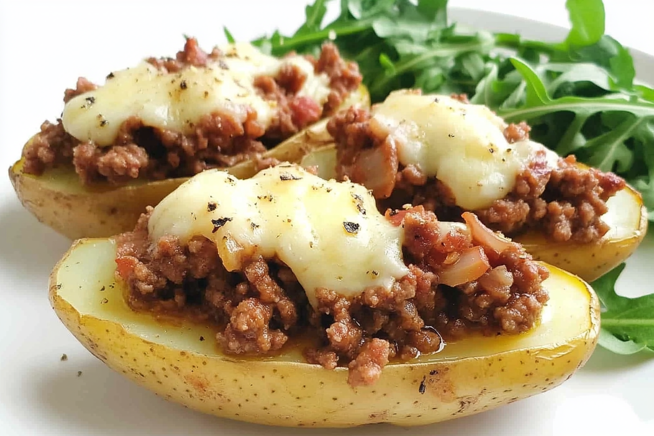 Berinjelas recheadas com carne picada