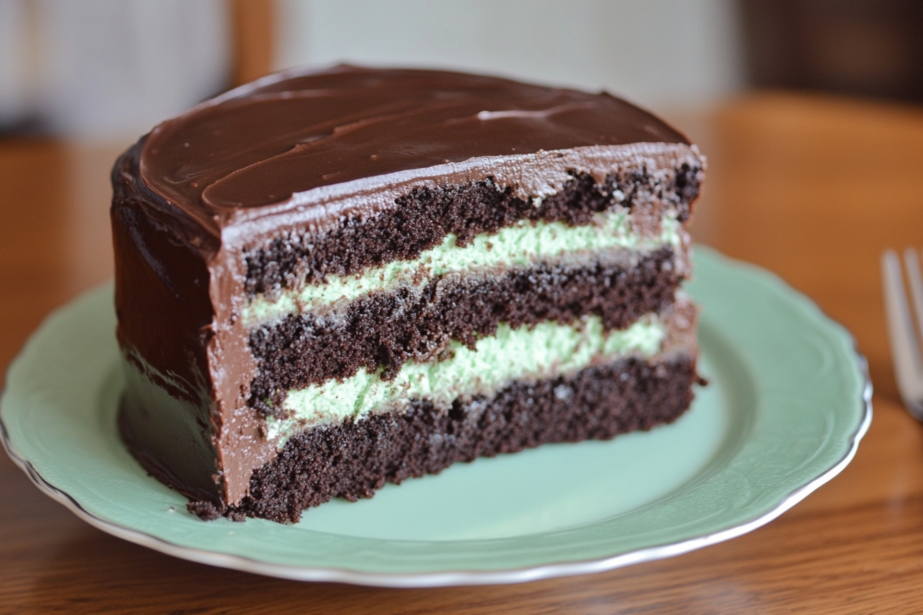 Bolo de Cheesecake de Menta e Chocolate
