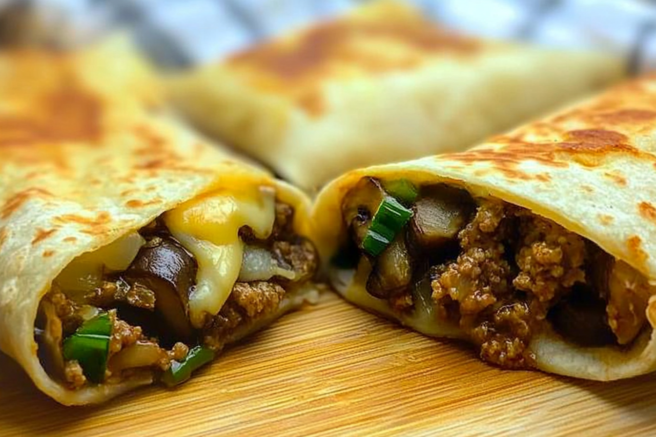 Burritos de Carne e Champignon