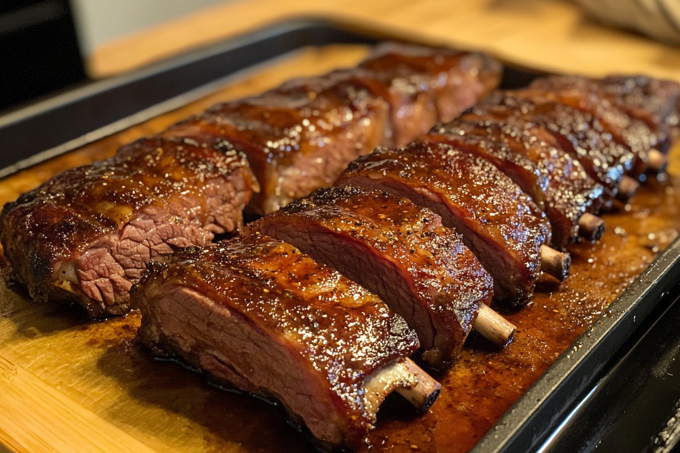 Costelas de carne bovina assadas