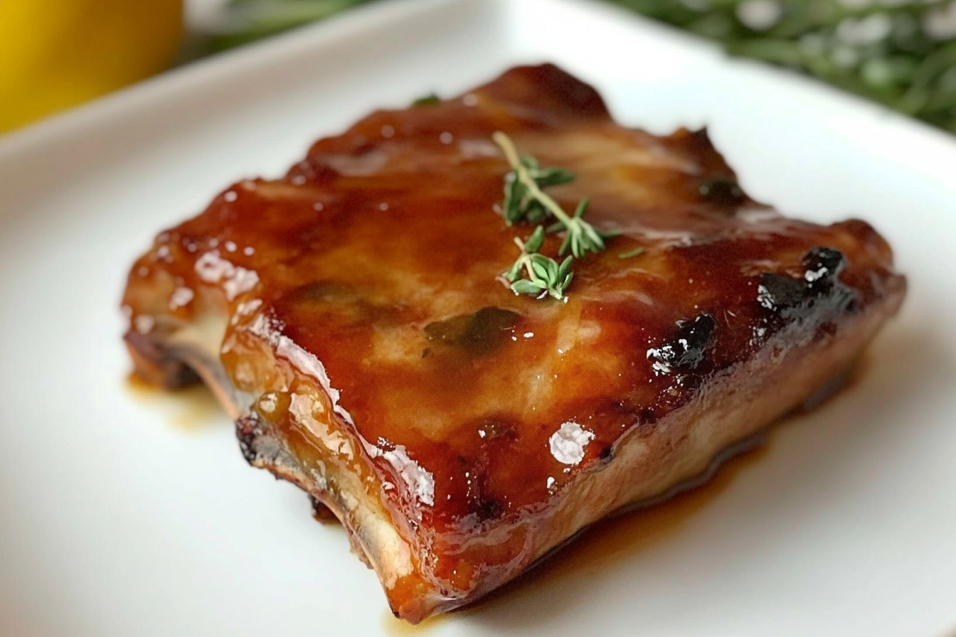 Costelas de porco com mel