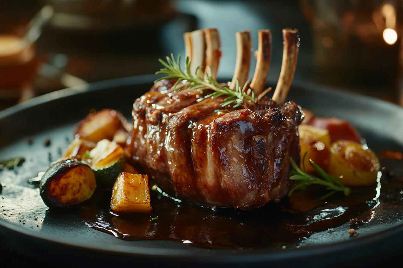 Costeletas de cordeiro ao mel