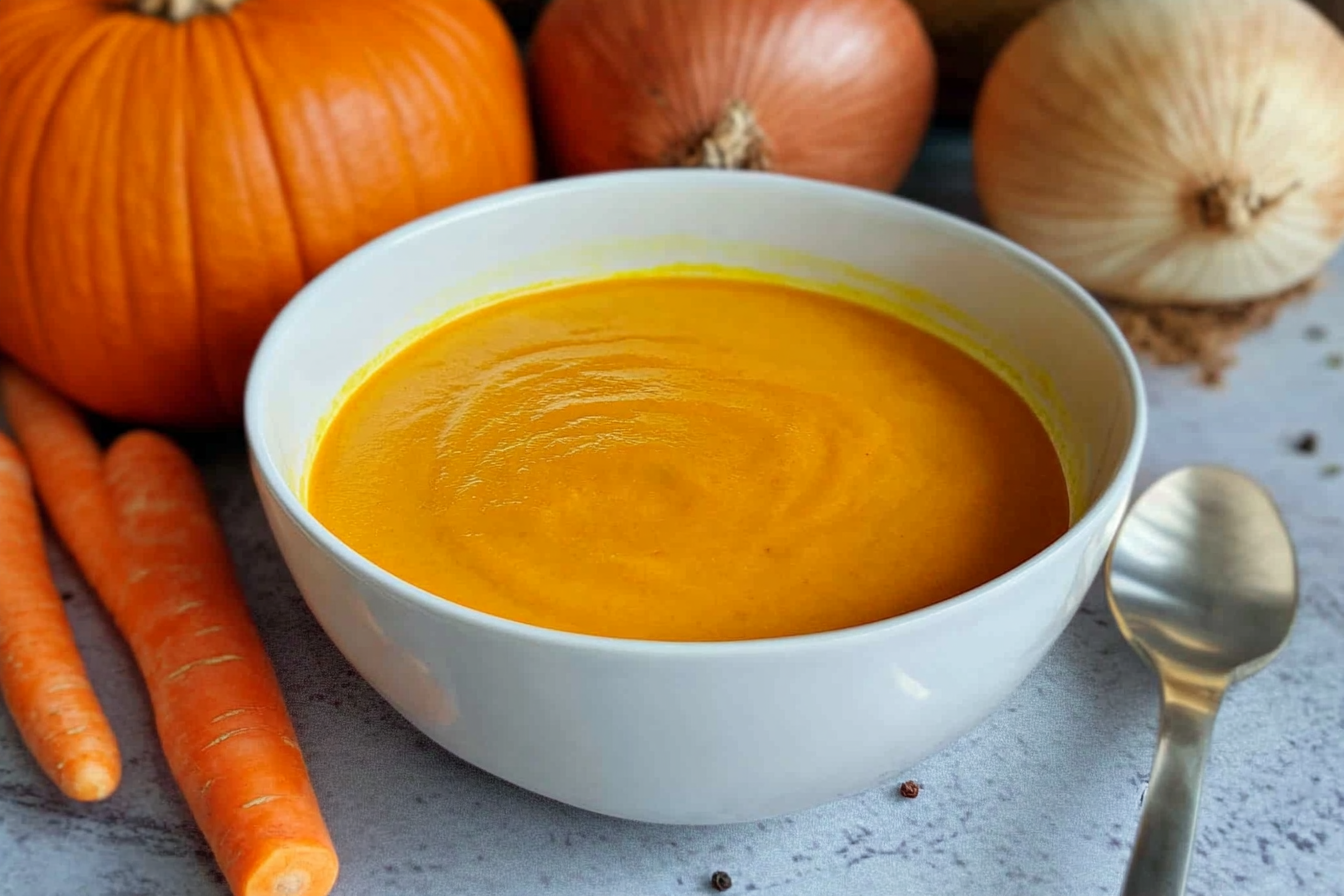 Crema de cenoura e abóbora