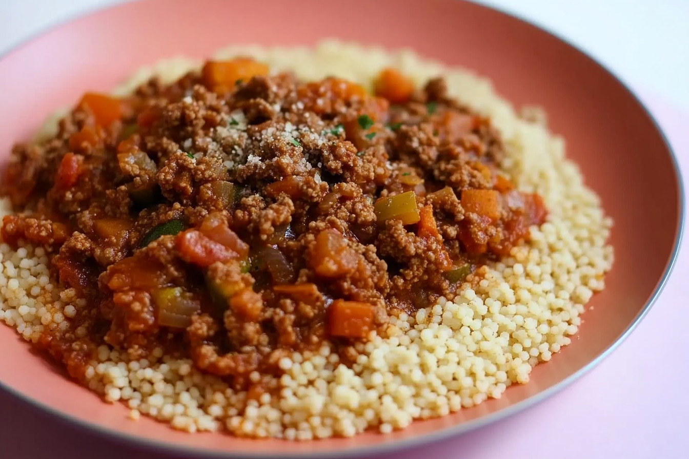 Cuscuz com Carne Moída