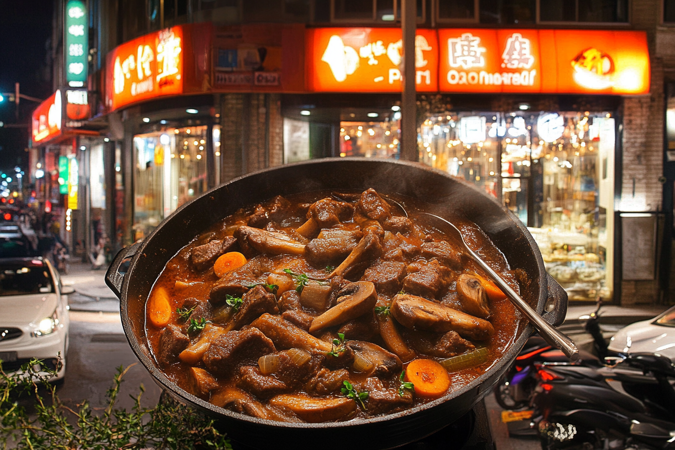 Ensopado de Carne com Cogumelos