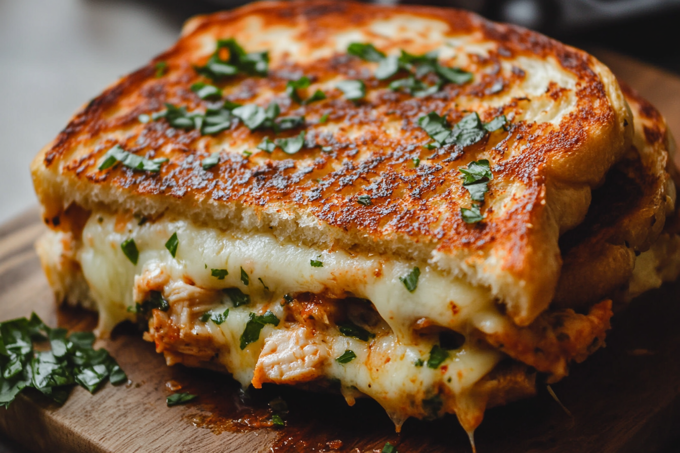 Frango Parmegiana no Pão Quente