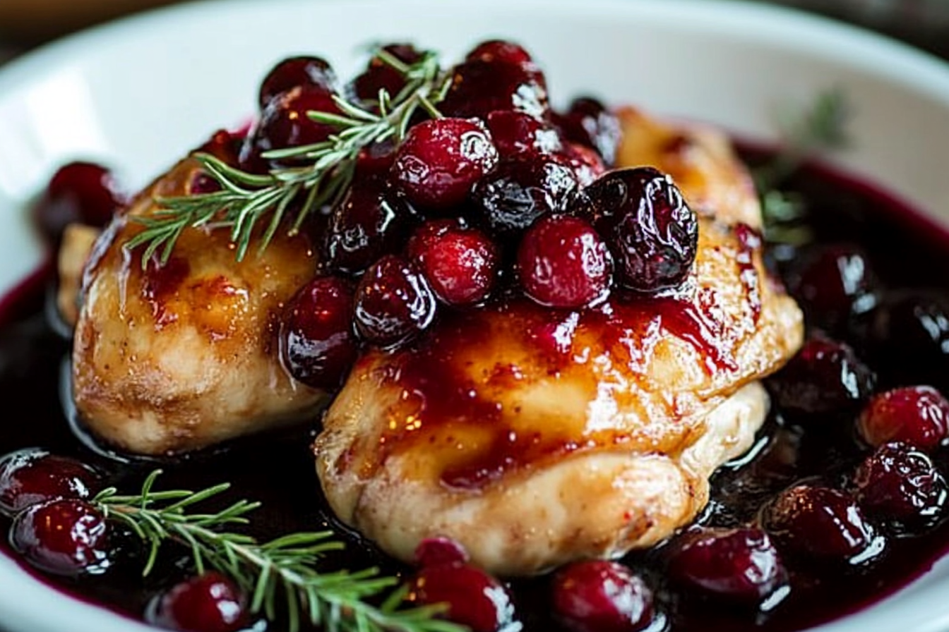 Frango com Molho de Cranberry