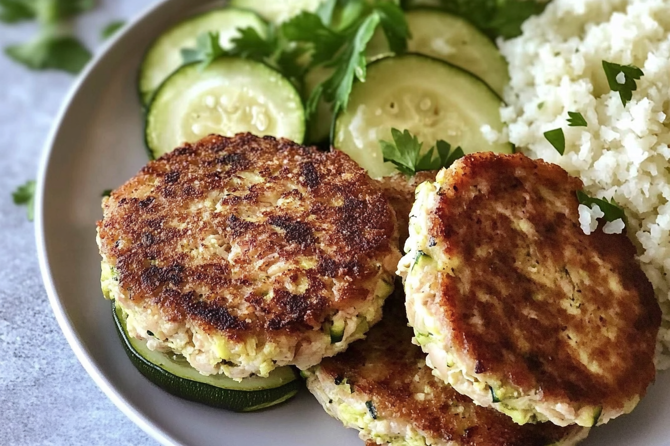 Hamburguesas de Atum e Abobrinha