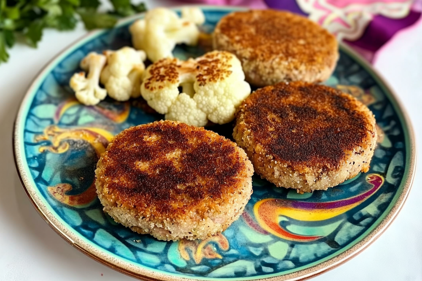 Hamburguesas de Atum e Couve-flor