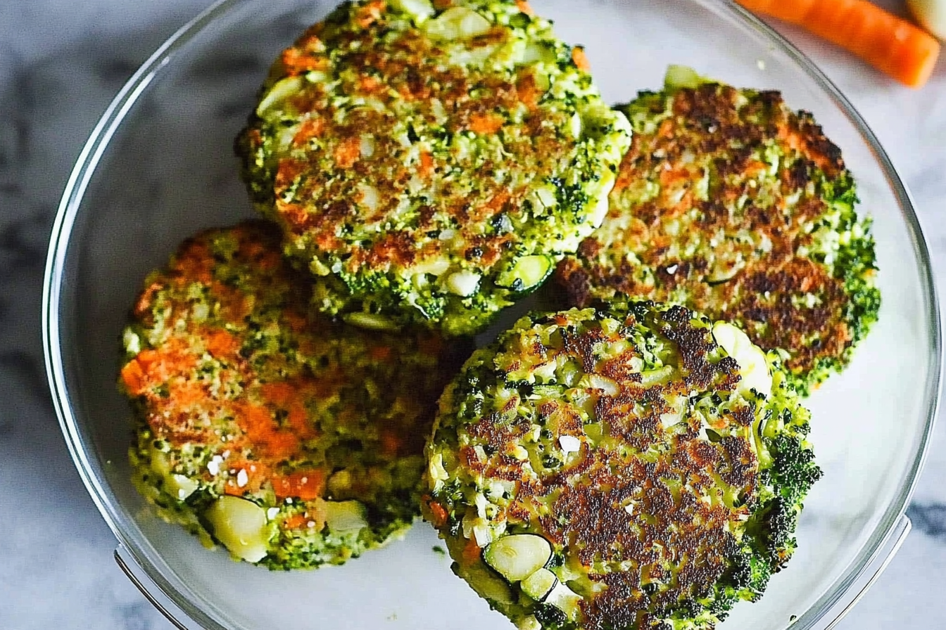 Hamburguesas de brócoli e cenoura