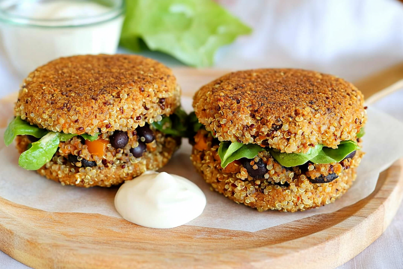 Hamburguesas vegetales de quinoa