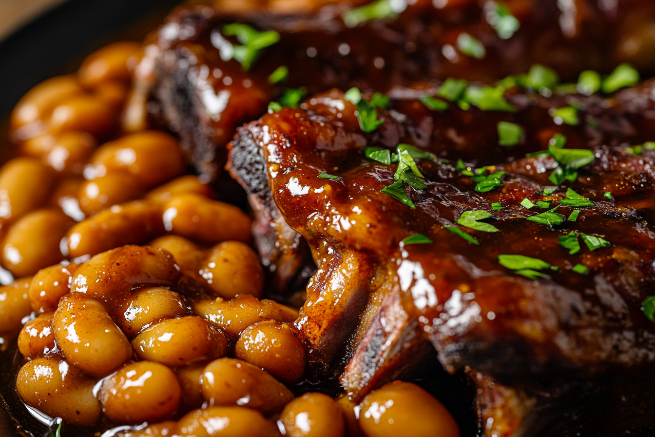 Jarret de cordeiro com feijão