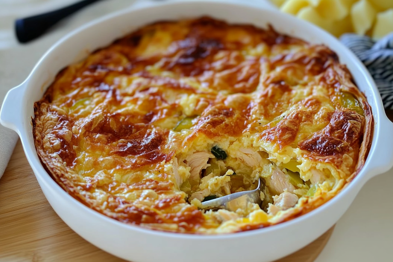 Pastel de Frango com Cebola