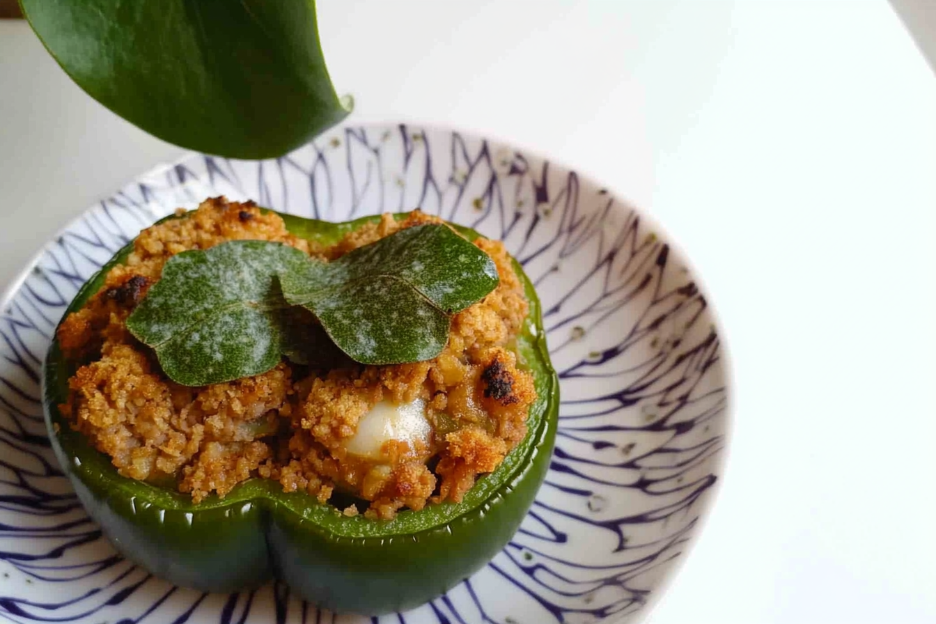Pimentão Verde Recheado com Carne