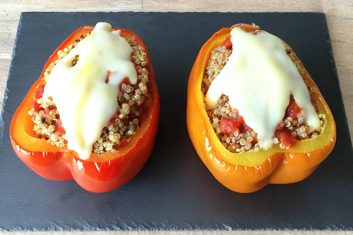 Pimientos rellenos de quinua y carne