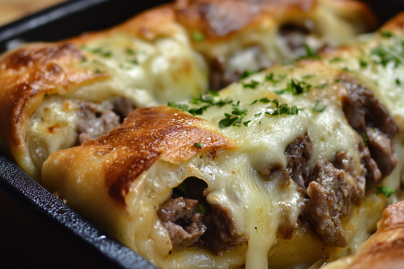 Rolinho de Egg Cheesesteak