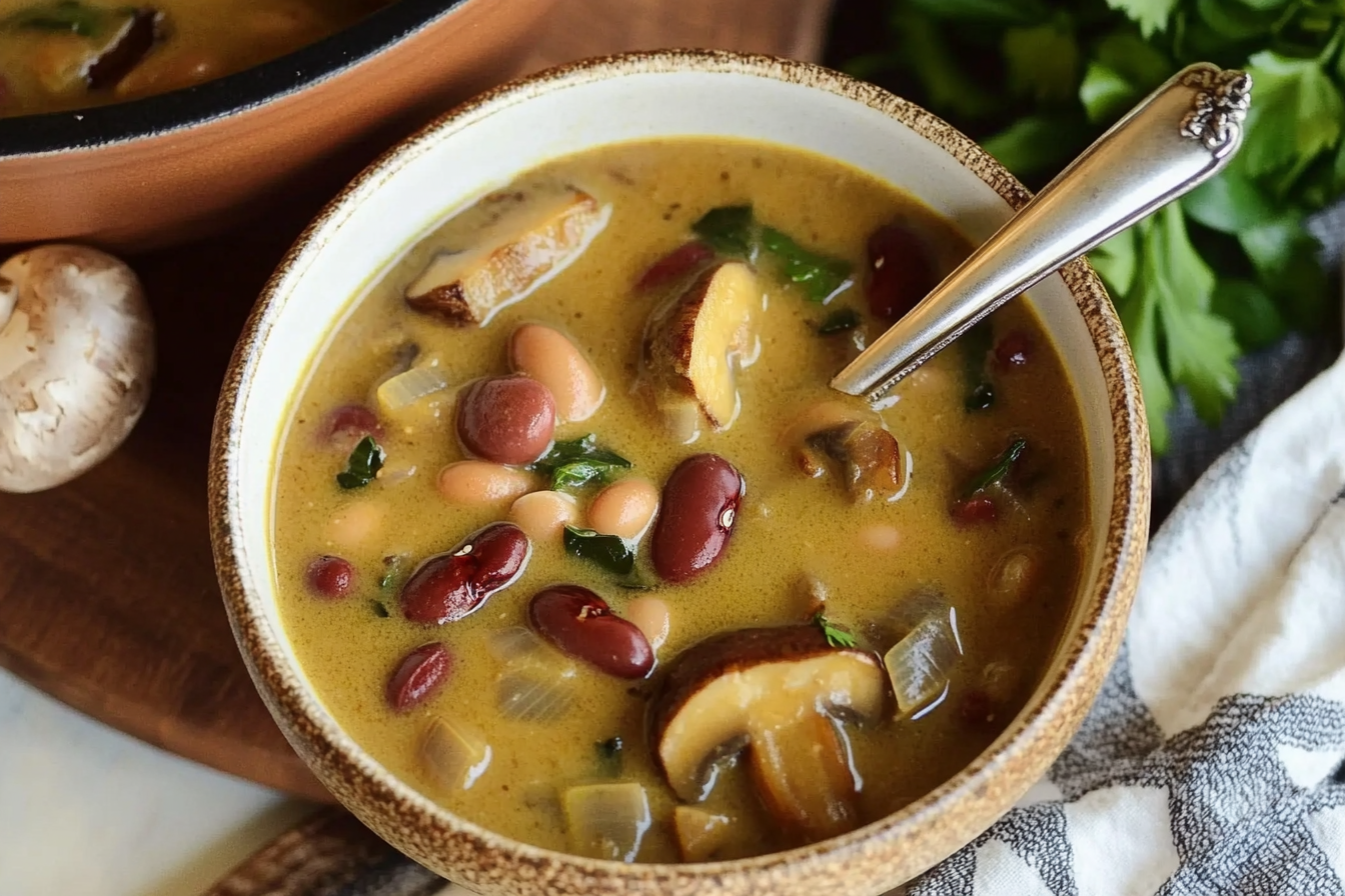 Sopa cremosa de champiñones