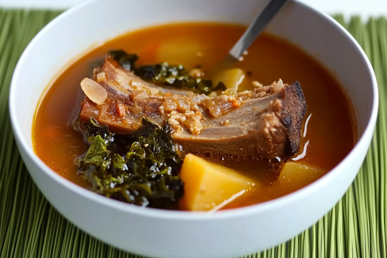 Sopa de verduras com costela