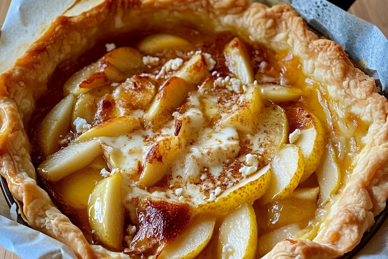 Torta de peras com queijo