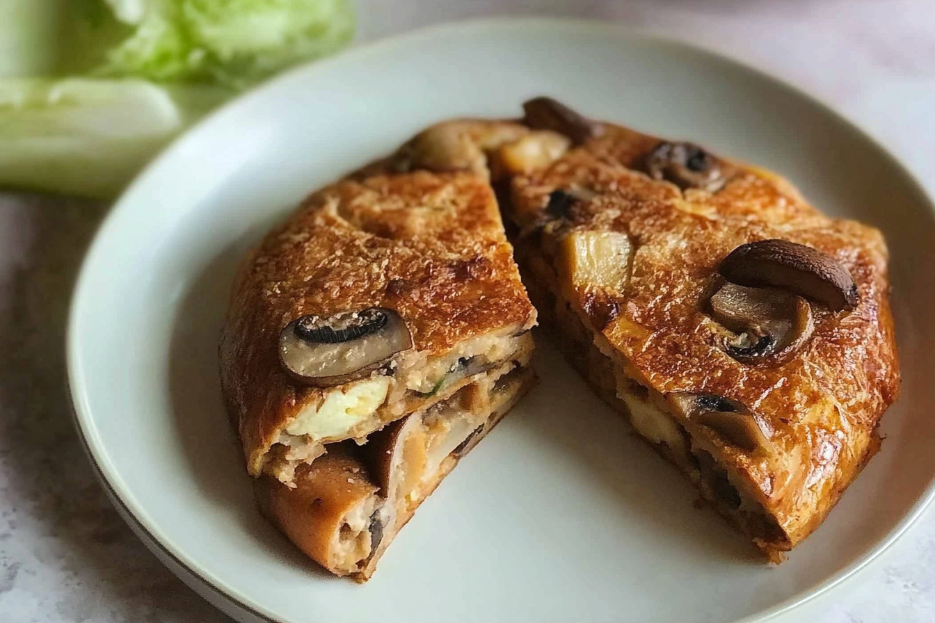 Tortilha de batata com champignons