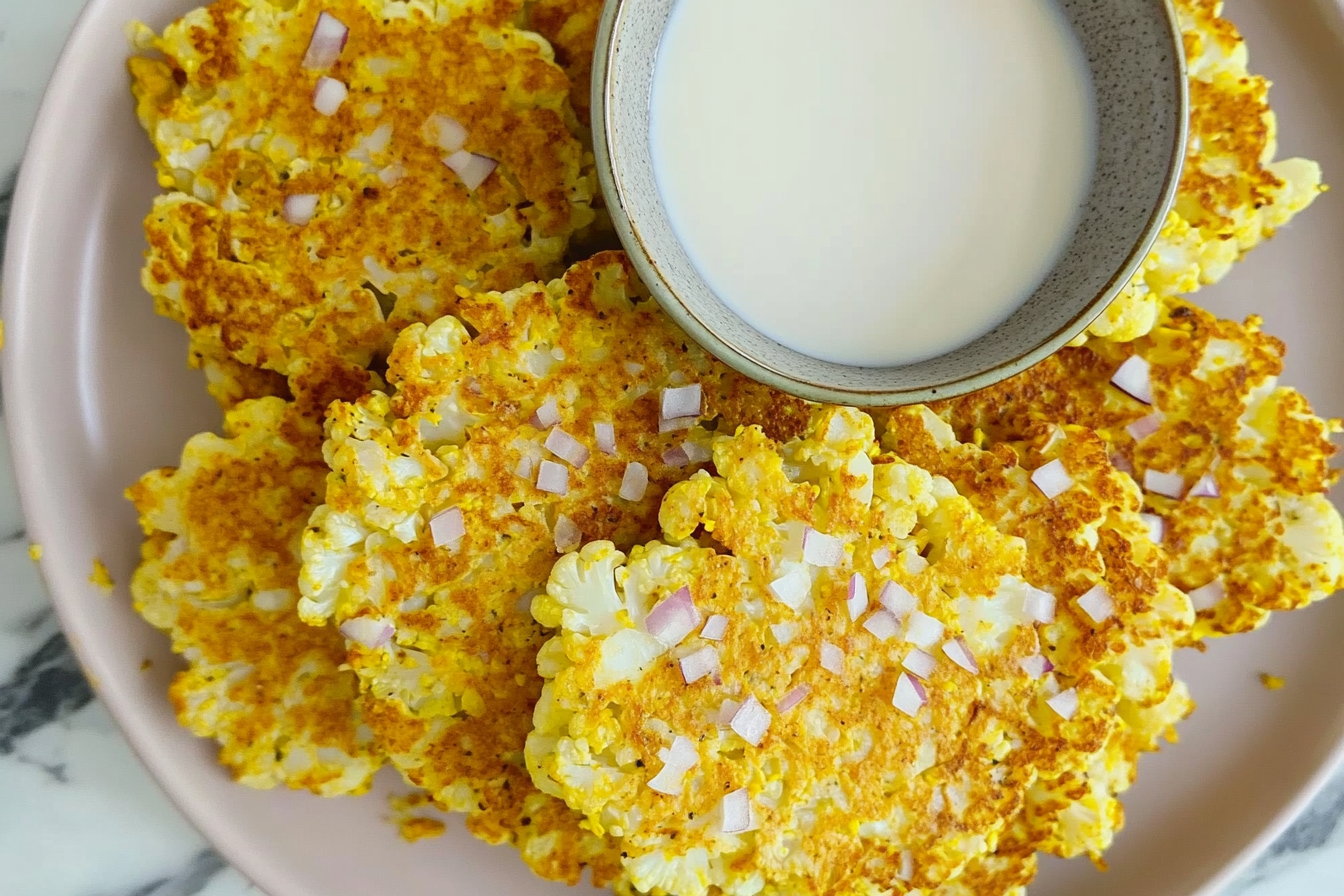 Tortitas de coliflor al curry