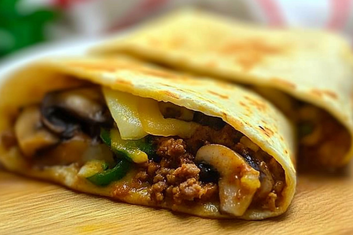Burritos de Carne e Champignon