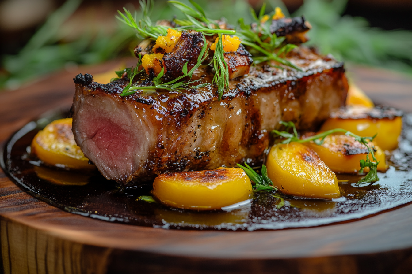 Cordeiro Assado com Mel e Cenouras